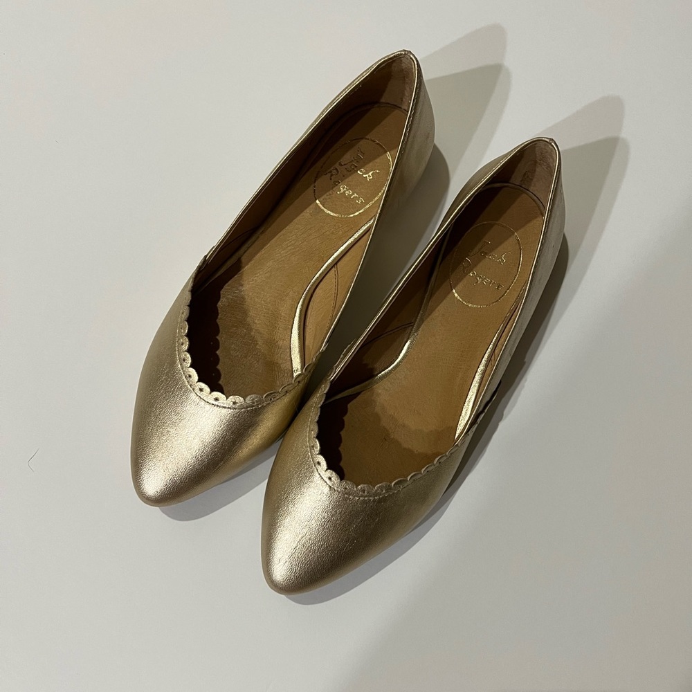 Jack Rogers Platinum flats
